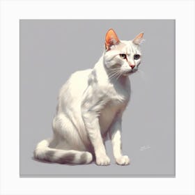 White Cat Canvas Print