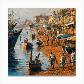 Fishing Boats On The Beach 2 Canvas Print