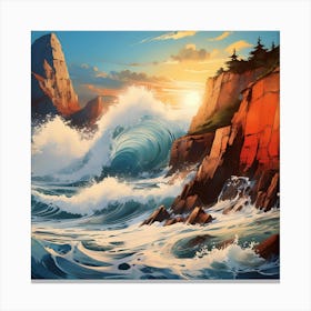 Seascape Painting Canvas Print