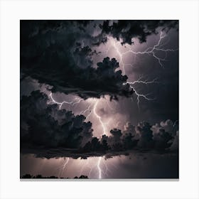 Lightning In The Sky 3 Canvas Print