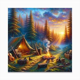 Hunting Camp Canvas Print