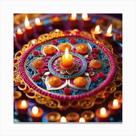 Diwali Rangoli 1 Canvas Print