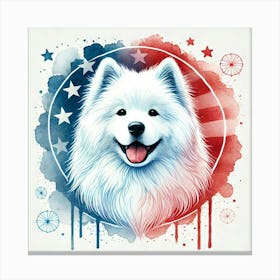 Watercolor Samoyed 1 Canvas Print