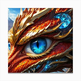 Dragon'S Head ghi Canvas Print