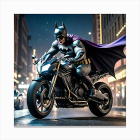 Batman On A Motorcycle gjb Canvas Print