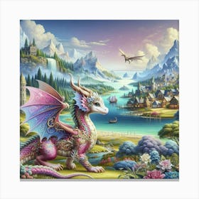 Dragon In The Sky 2 Canvas Print