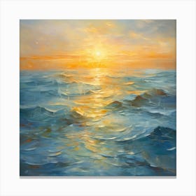 Sunset Over The Sea 1 Canvas Print