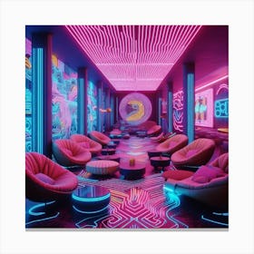 Neon Lounge Canvas Print