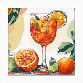 Hibiscus Cocktail Canvas Print
