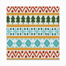 Christmas Knit Pattern Canvas Print