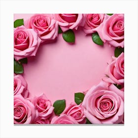 Pink Roses 10 Canvas Print