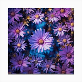 Purple Daisies 1 Canvas Print