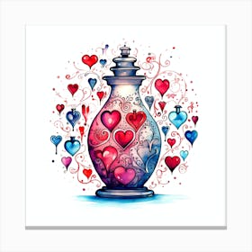 Heart Jar Canvas Print