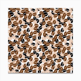 Coffee Beans Pattern Canvas Print