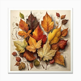 Autumn Leaves 19 Art Print 1 Canvas Print