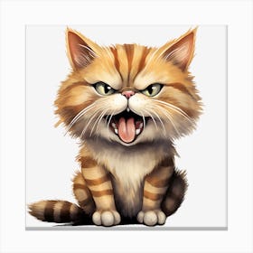 Angry Cat 17 Canvas Print