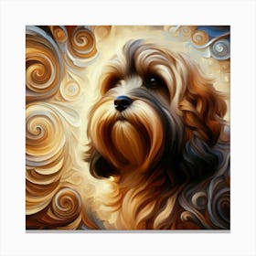 Shaggy Dog Painting Canvas Print