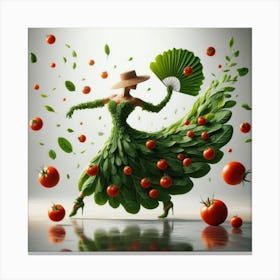 Vegetable flamenco Canvas Print