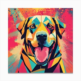 Colorful Dog Painting Canvas Print