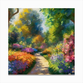 Landscape inspired by Claude Monet 3 Canvas Print