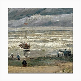 Stormy Day At The Beach Canvas Print