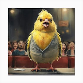 Bird On Stage 1 Canvas Print