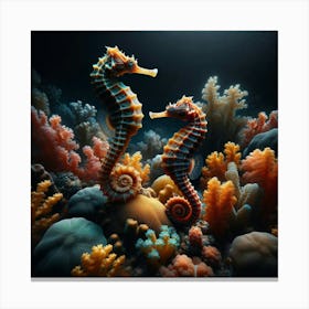 Seahorses Canvas Print