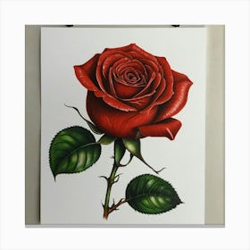 Red Rose 1 Canvas Print