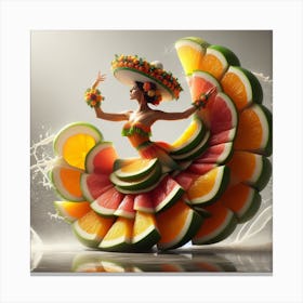 Dancing fruit flamenco 3 Canvas Print