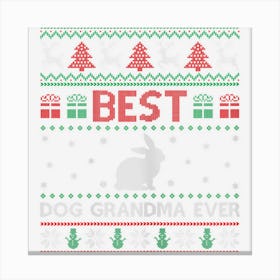 Womens Best Dog Grandma Ever Matching Dog Grandma Christmas Pajamas Canvas Print