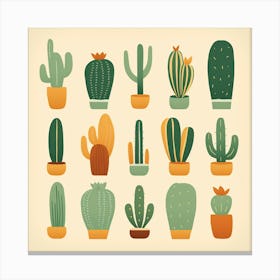 Cactus Illustration Art 25 Canvas Print