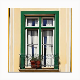 Window In Lisbon Canvas Print