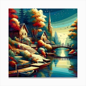 Sunset By The River 16 Canvas Print