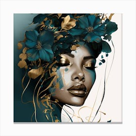 'Blue And Gold' Canvas Print