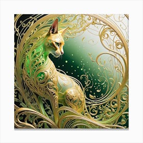 Golden Cat Canvas Print