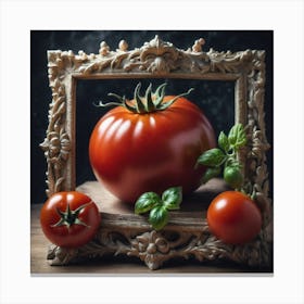 Tomatoes In A Frame 18 Canvas Print