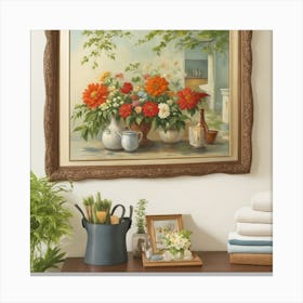 Flowers In A Vase Canvas Print