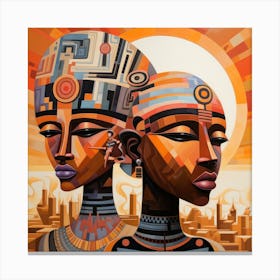 Two African Women 5 Canvas Print