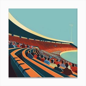 A Stadium Crowd Minimal Illustration 1718675002 4 Canvas Print