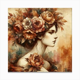 Autumn Woman Canvas Print