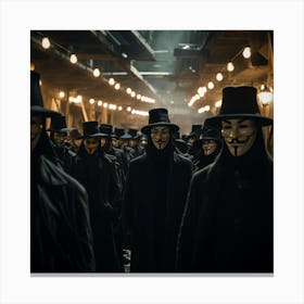 V For Vendetta anonymous Canvas Print