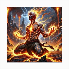 A Dramatic Scene Depicting Ronan S Unstable Power Canvas Print