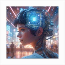 Futuristic Girl 6 Canvas Print