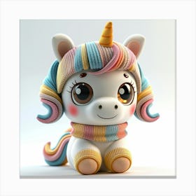 Unicorn 3d Model 10 Canvas Print