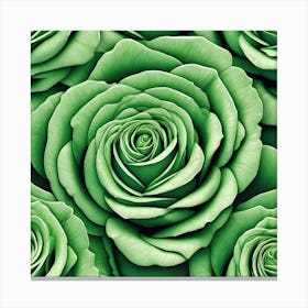 Green Roses 1 Canvas Print