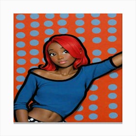 Black Girl With Red Hair Canvas Print