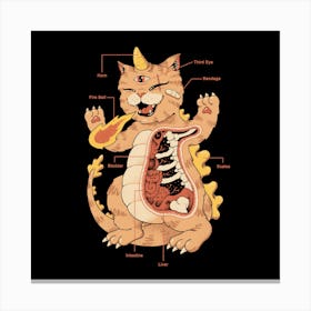 X-Ray Kaiju Meoster Canvas Print