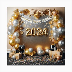 Happy New Year 2024N Canvas Print