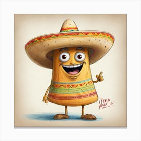 Mexican Cartoon Canvas Print