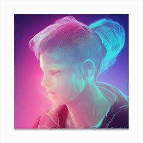 Neon Woman Canvas Print